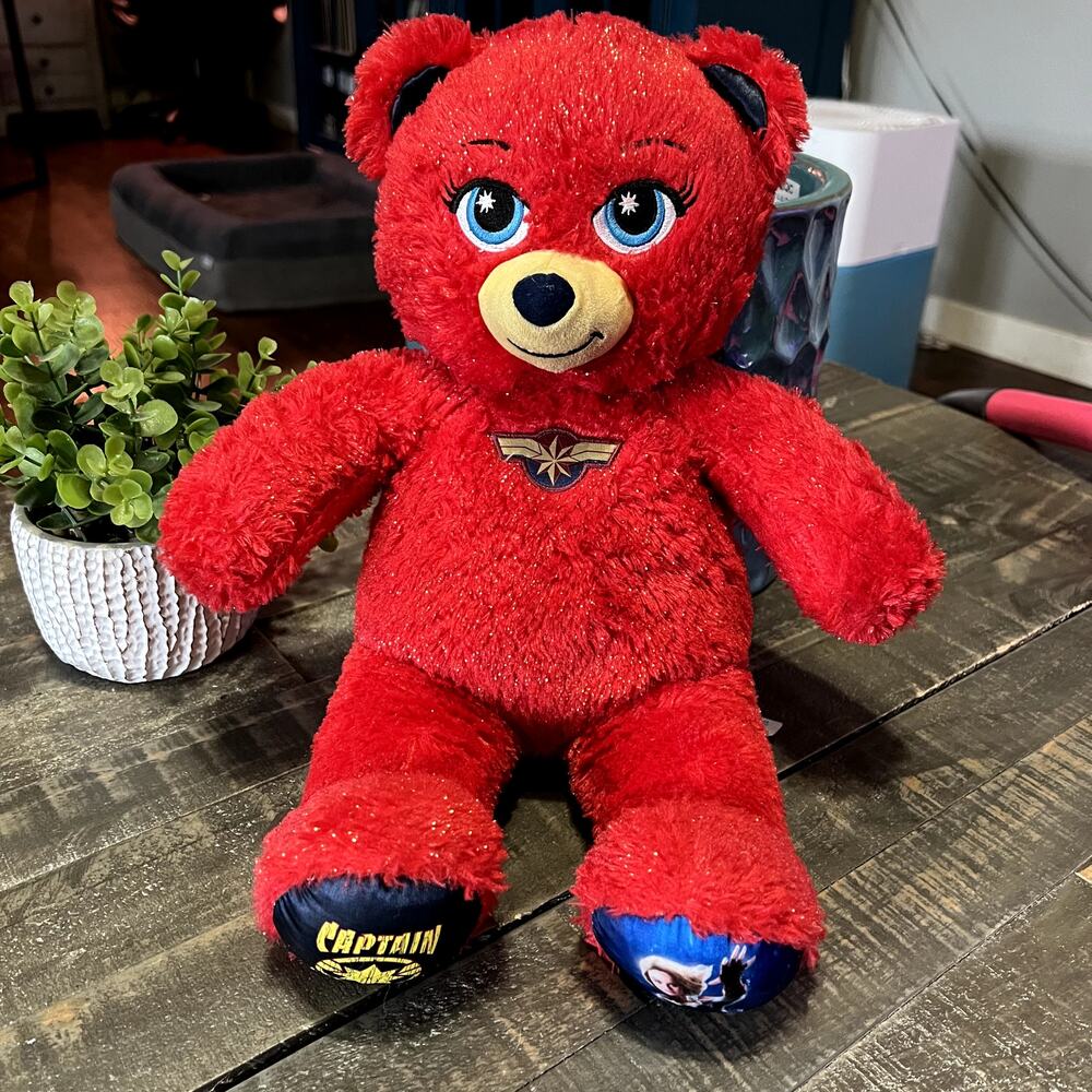 Build A Bear Captain Marvel Plush Shimmer Bear Toy,‎ Stuffed Animal